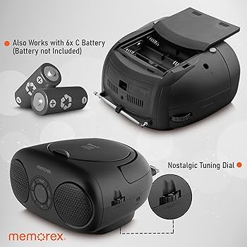 (未使用･未開封品)CD/MP3 PLYR W/AM/FM BLU Memorex MP3221 Am/fm Radio Cd-r/-rw Player Portable Boombox