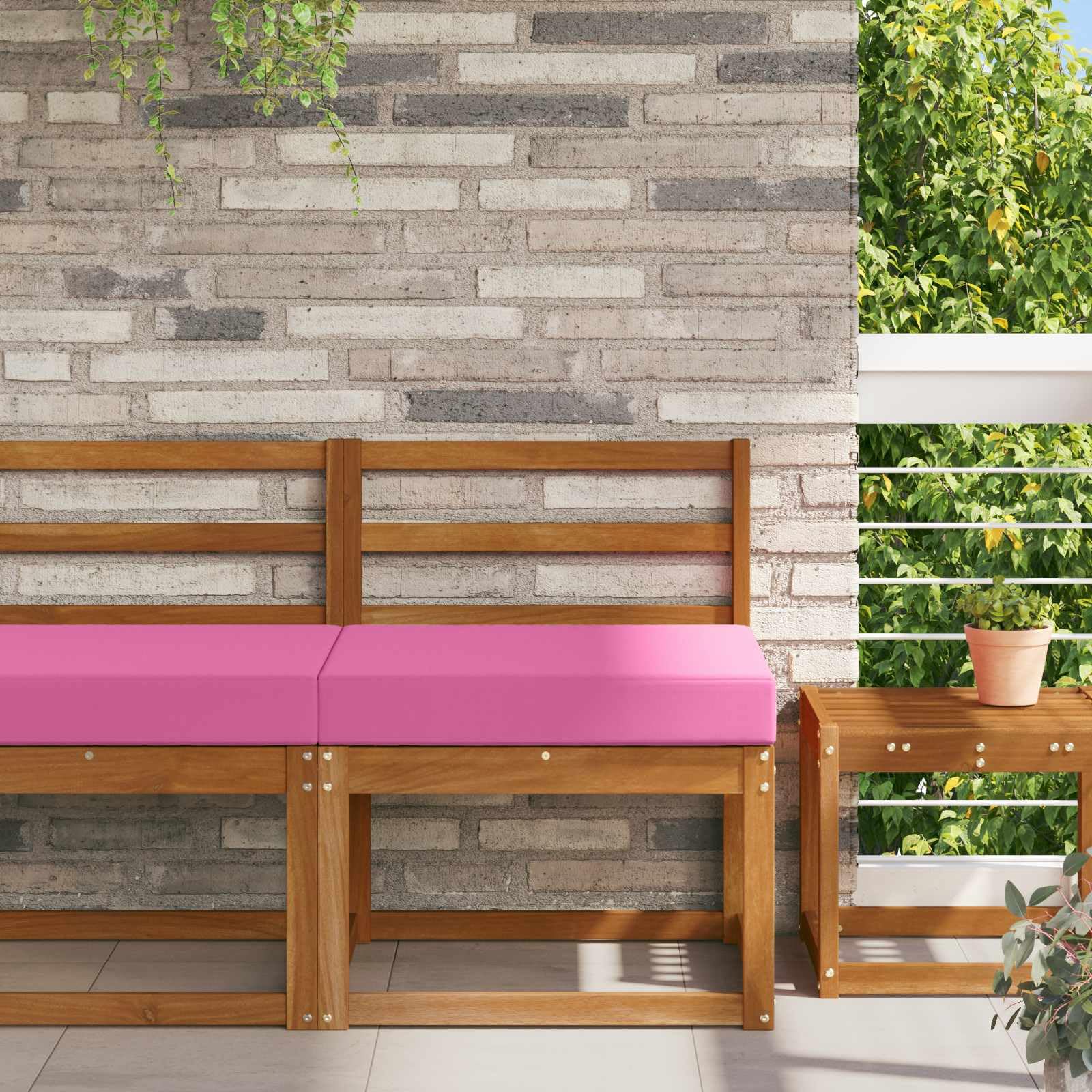 Coussin de canapé pour extérieur imperméable et antidérapant rose 60x60