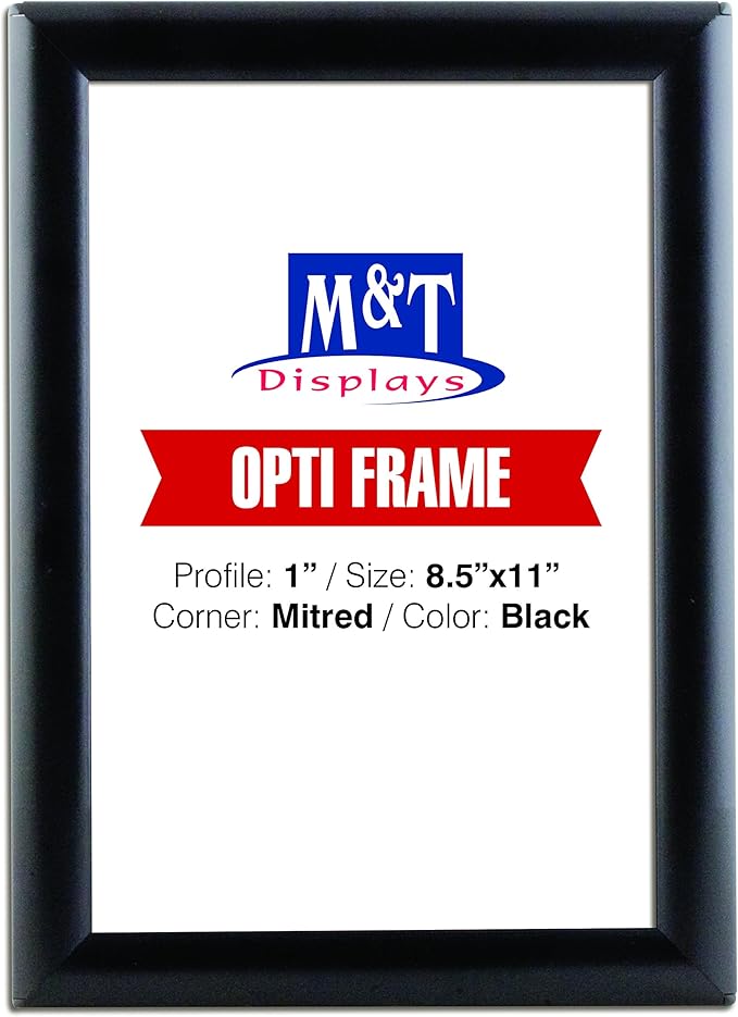 Amazon.com - M&T Displays Opti Snap Poster Frame 8.5x11 Inch with Back ...
