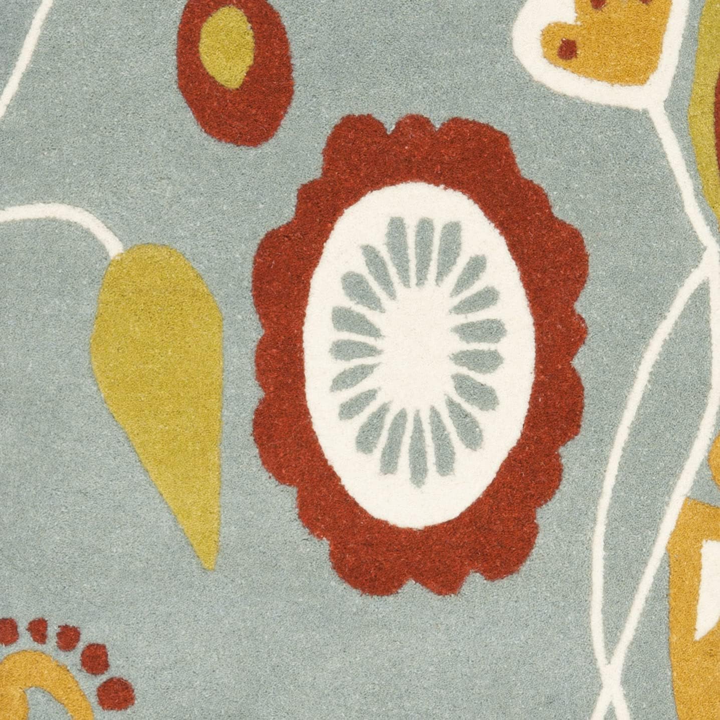 SAFAVIEH Soho Collection Runner Rug - 2'6" x 8', Light Blue & Multi, Handmade Wool & Viscose, Ideal for High Traffic Areas in Living Room, Bedroom (SOH772A)