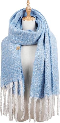 Miniatura 6 de BASICO MaxiI - Bufanda de invierno para mujer, con borlas, manta, bufanda, envolturas y chales