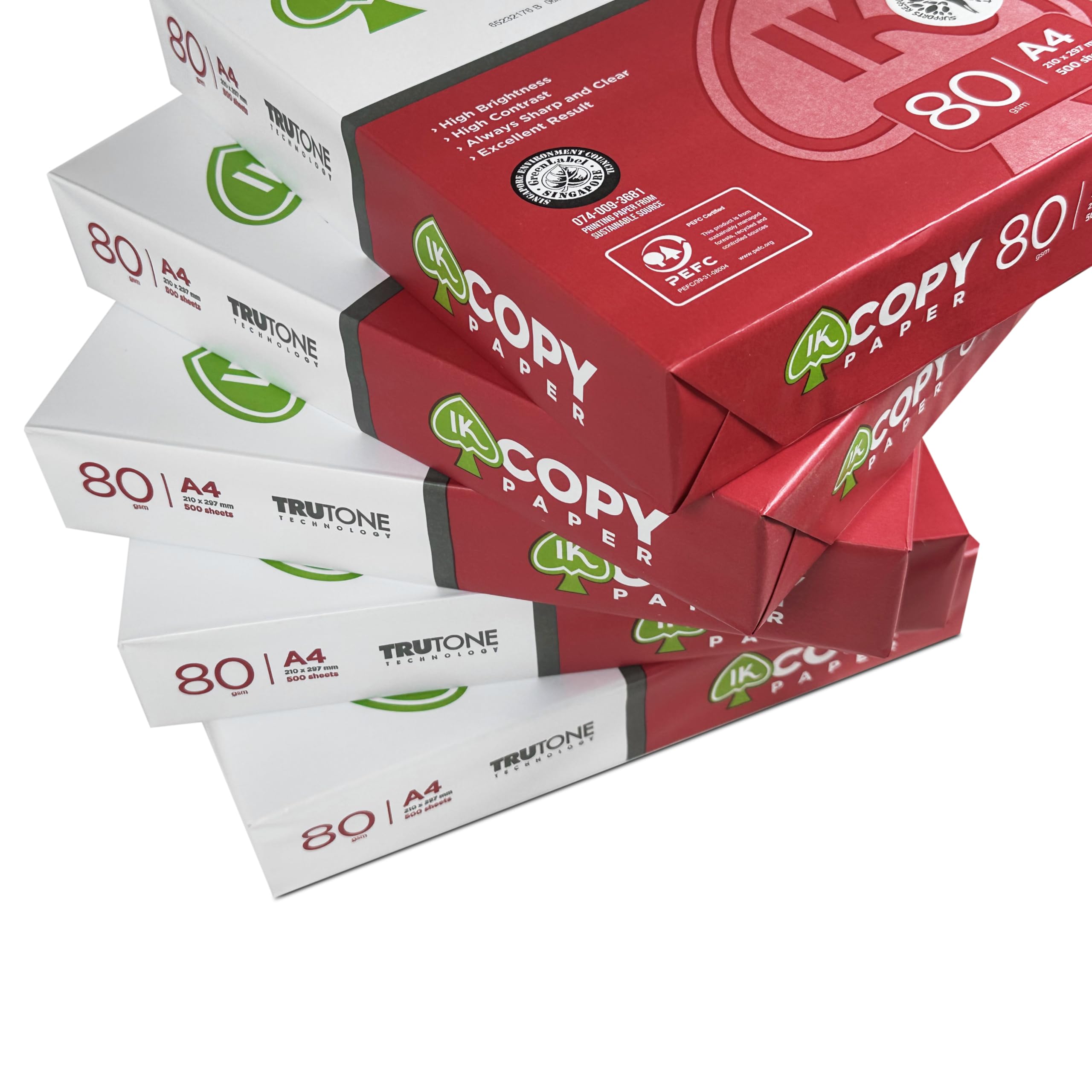 Copy Paper – 2500 Fogli DIN A4 80 g – Per Ufficio, Stampanti Laser, Inkjet, Fotocopiatrici, Fax, Casa