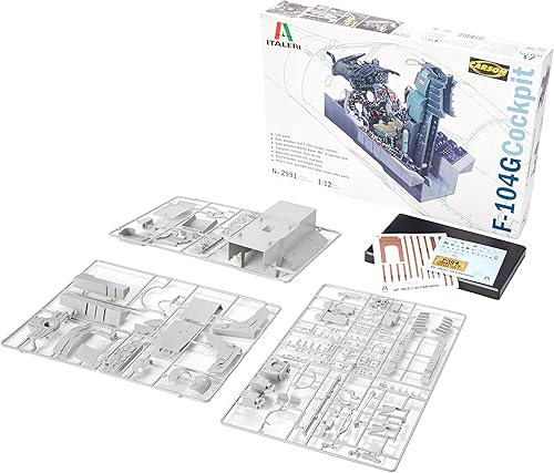 Italeri 2991S 1:12 F-104G Cockpit, Replicación fiel, fabricación de modelos, manualidades, aficiones, pegado, kit de construcción de plástico,