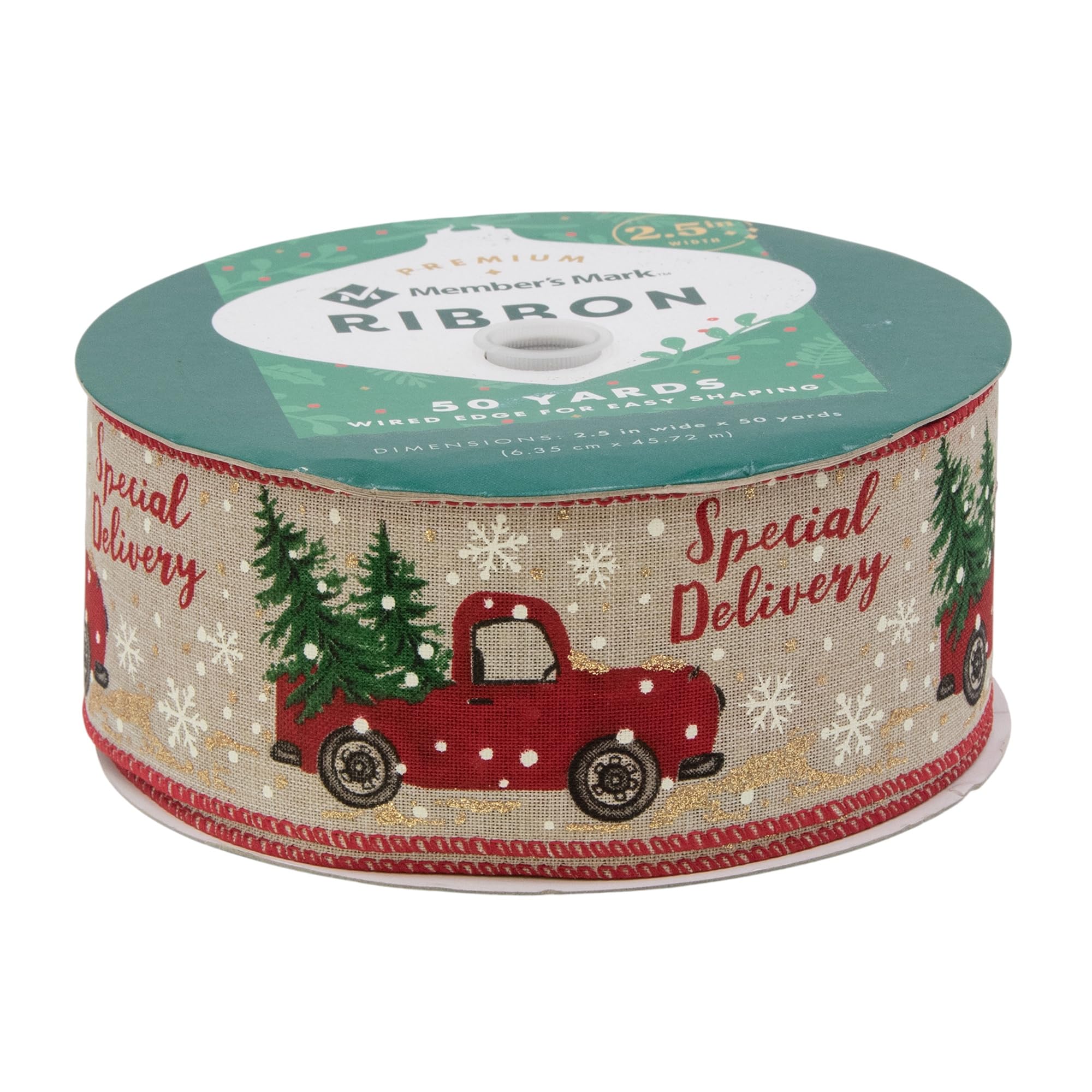 Amazon.com: MEMBER'S MARK Premium Wired Holiday Ribbon (2.5 Inch