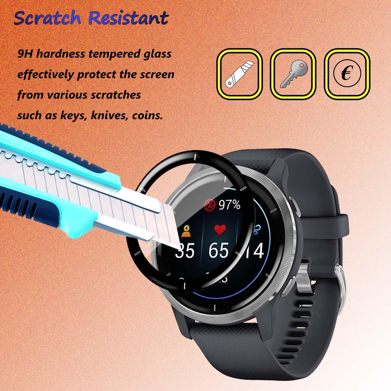 Pellicola Protettiva Compatibile con Garmin Venu 2 45mm, Anti-Graffio, HD TPU, 4 Pezzi