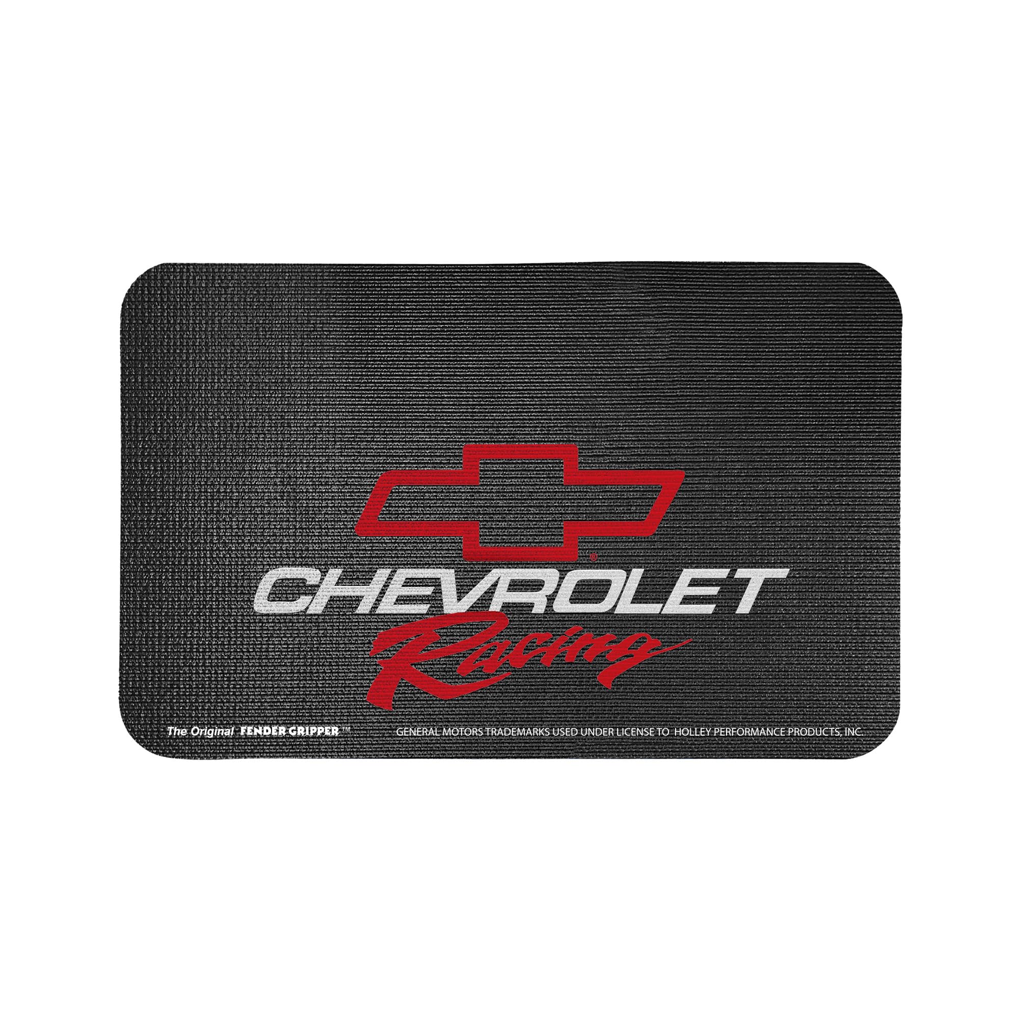 Fender GripperFender Cover with Chevrolet Racing Logo | Officially Licensed by General Motors | Universal Fit | Standard Size 22" X 34" | FG2007, Black with Colored Logo