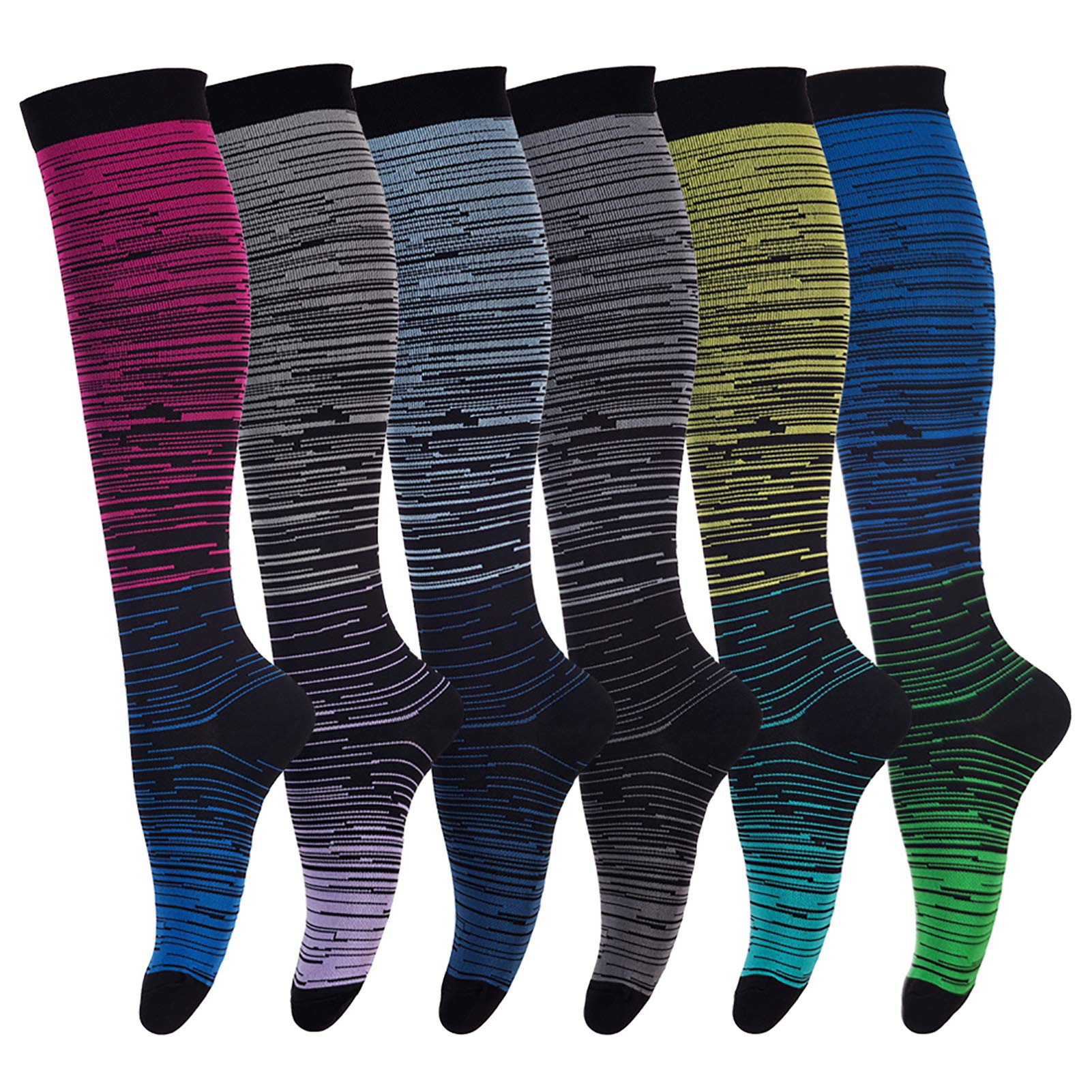 LEOSTEP 6 works Compression Socks for Men & Women, Everyday Support for Travel Work & Active Lifestyle