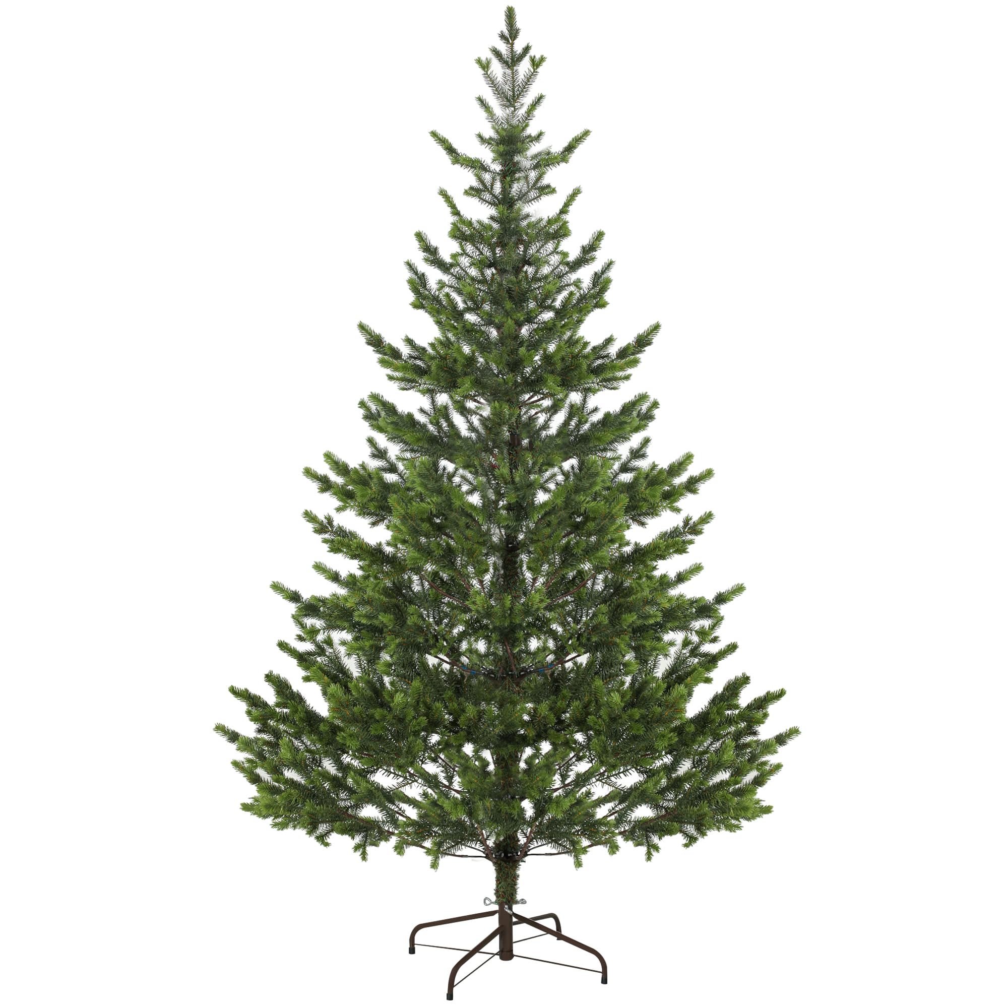 HOMCOM 6ft Artificial Christmas Tree, Sparse Realistic Cedar Tree with 1933 Tips, Easy Assembly, Hinged Xmas Tree for Home Office Holiday, Green