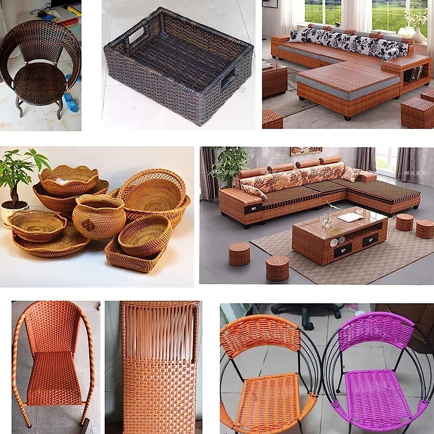 Fettuccia In Rattan Naturale Per Riparazioni Mobili - Paglia Di Vienna Per Sedie E Caning - Foto 12