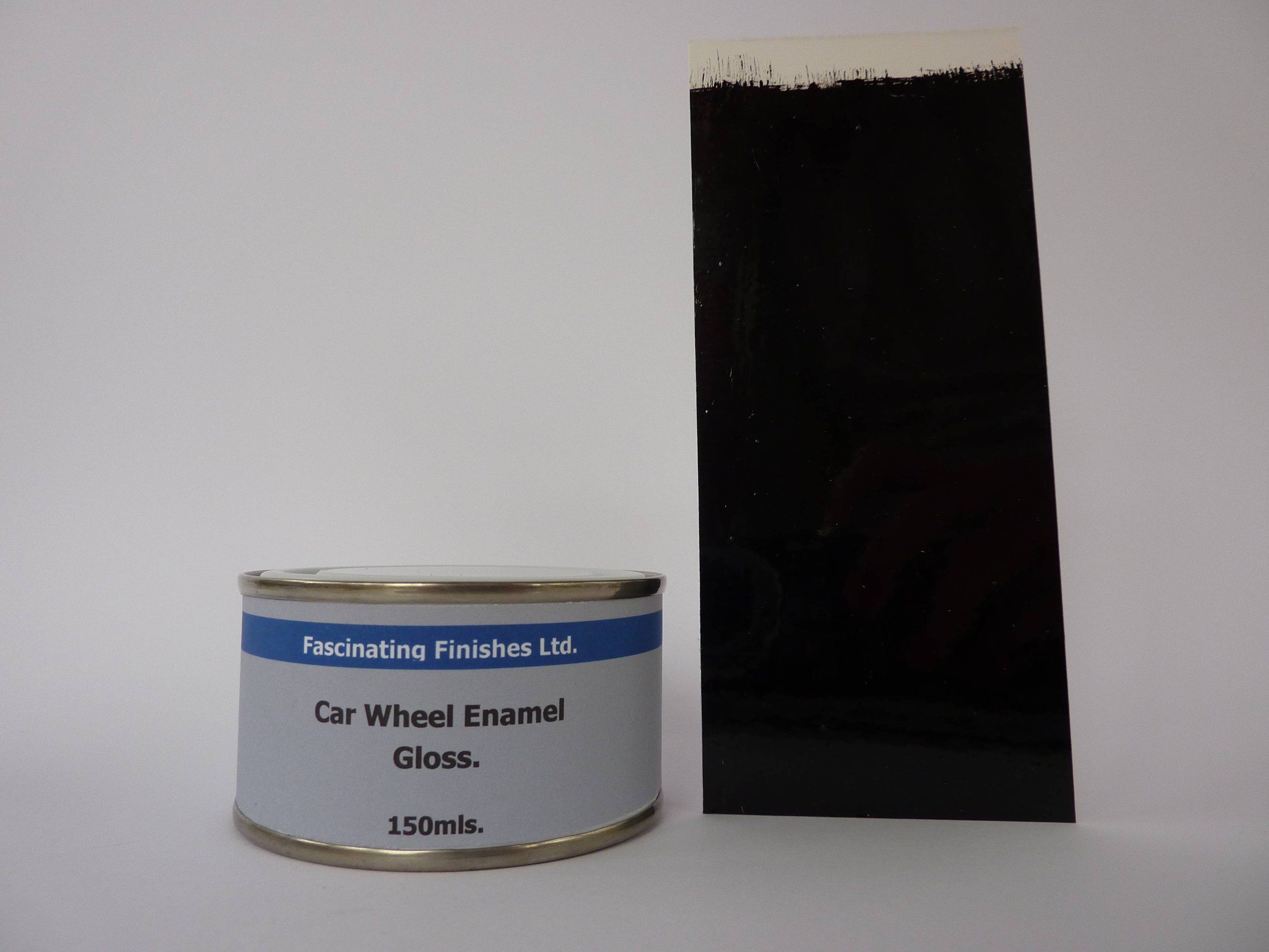 Fascinating Finishes Ltd 1 x 150ml Jet Black Gloss Enamel Car Wheel Paint