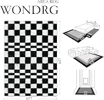 5x8 Chambre à coucher Chambre noire Blanc Chambre pour enfants Tapis de bain Lavable à la main Tatis Salon Soft Shag Rug pour nourrice Grand moderne Neutre en peluche Fuzzy