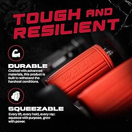 Beast Gear - Barbell and Dumbbell Bar Grips for Weightlifting & Muscle Building - Strength Training Equipment