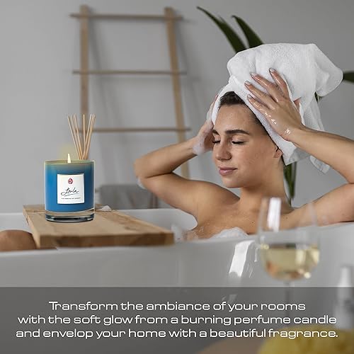 Miniatura 3 de Geir Ness Laila - Vela perfumada de cera de soja para el hogar, baño y sala de spa, mecha de algodón, combustión y aroma de larga duración, vela de