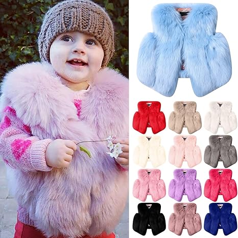 Weste Kinder Mädchen Winter - Kuschelige Fellweste Mit Kunstpelz