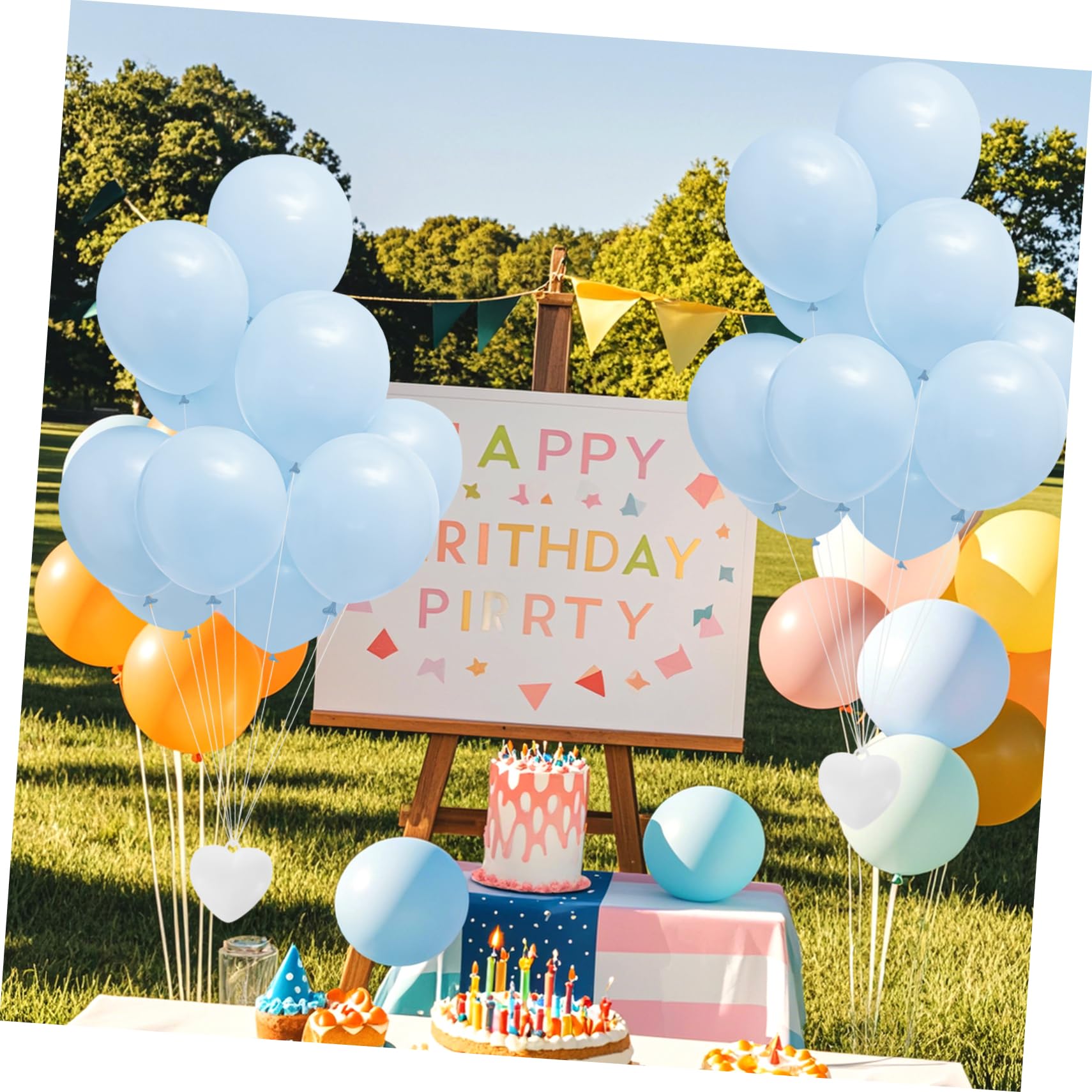 Pesi per Palloncini a Cuore in Resina Bianca 4 Pezzi | Riutilizzabili, Tengono i Gonfiati a Elio, Pendenti Decorativi a Forma di Stella per Anniversari