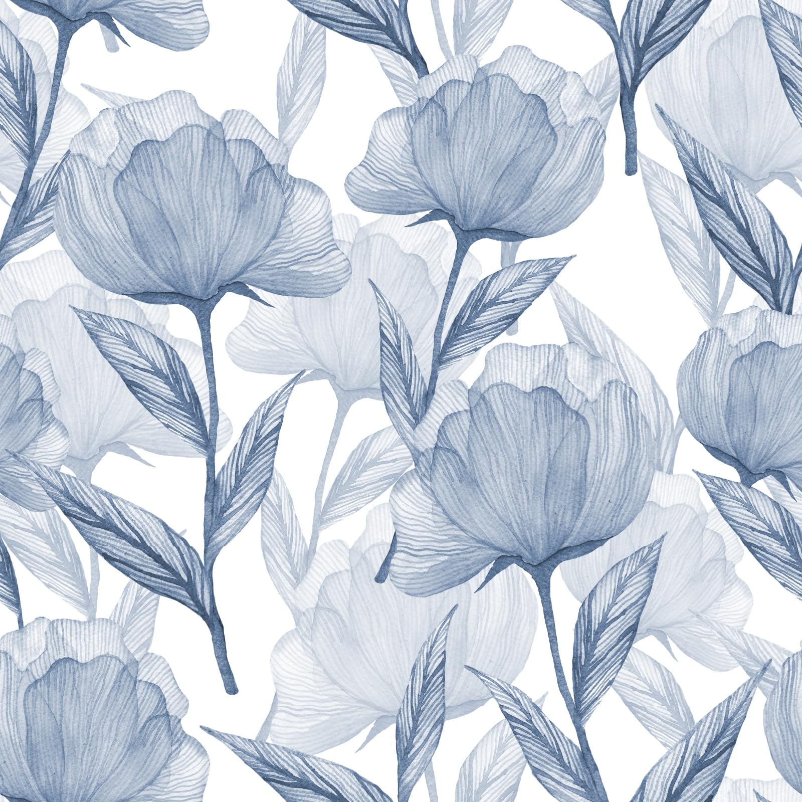 Papel pintado floral blanco para solucionar paredes con manchas y muebles desgastados