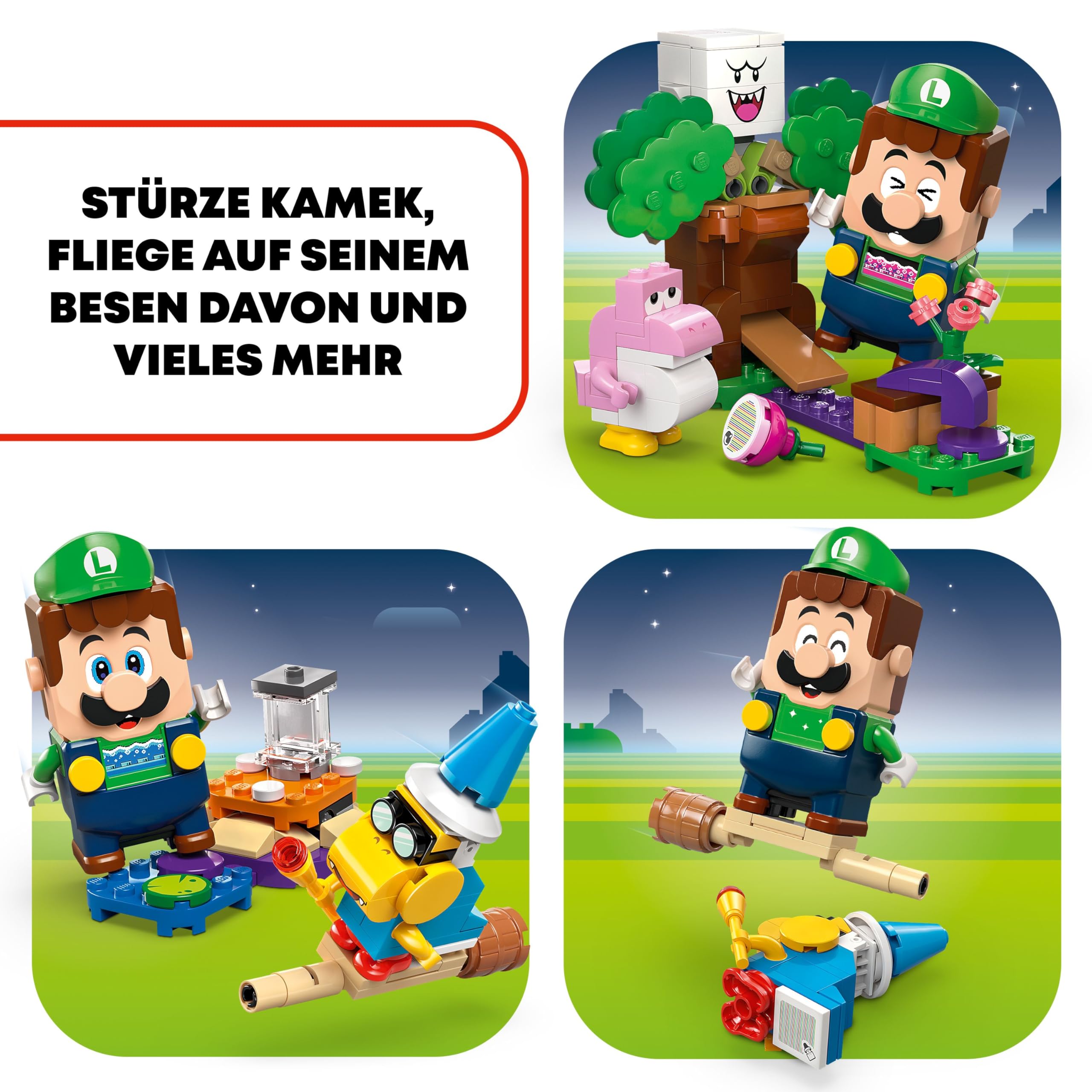 LEGO Super Mario Abenteuer mit dem interaktiven Luigi, Nintendo Geschenk für Jungen, Mädchen und Gamer ab 6 Jahren, Abenteuer-Spielset für Kinder mit rosa Baby Yoshi 71440