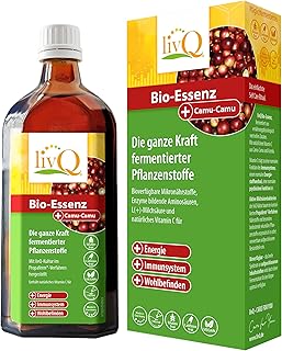 livQ Bio-Essenz Camu-Camu - Fermentiertes Naturkonzentrat, Antioxidantien durch Camu-Camu und Acerola, Vitamin C für das I...