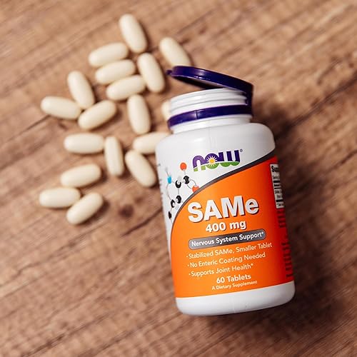 Miniatura 6 de NOW Supplements, SAMe (S-Adenosil-L-metionina) 400 mg, Soporte del sistema nervioso*, 60 comprimidos