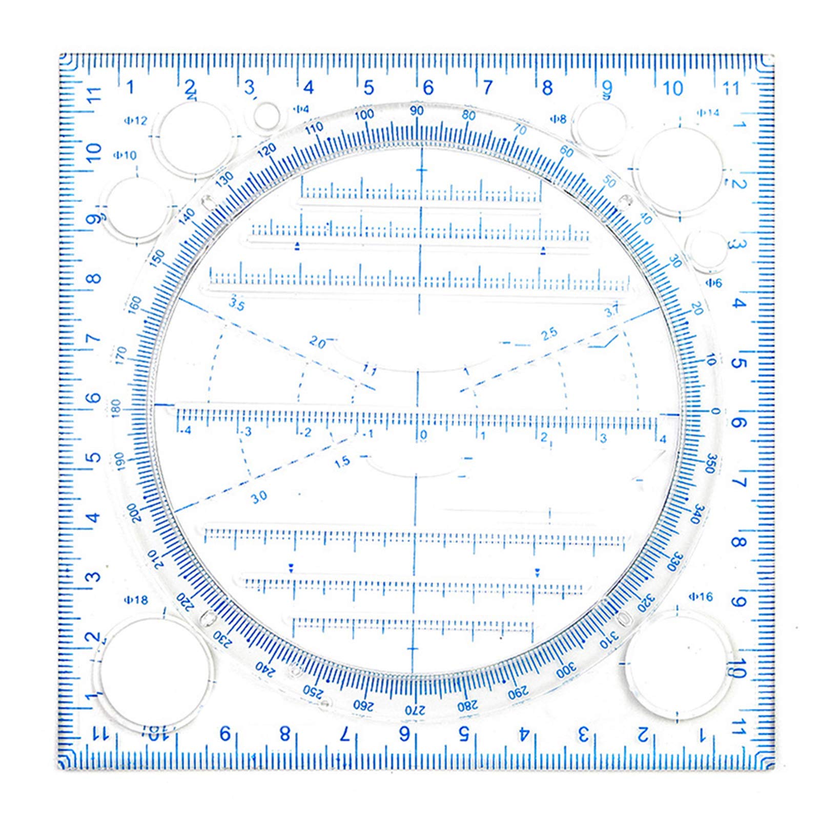 Buy Multifunctional Drawing Ruler,Plastic Measuring Template Rulers