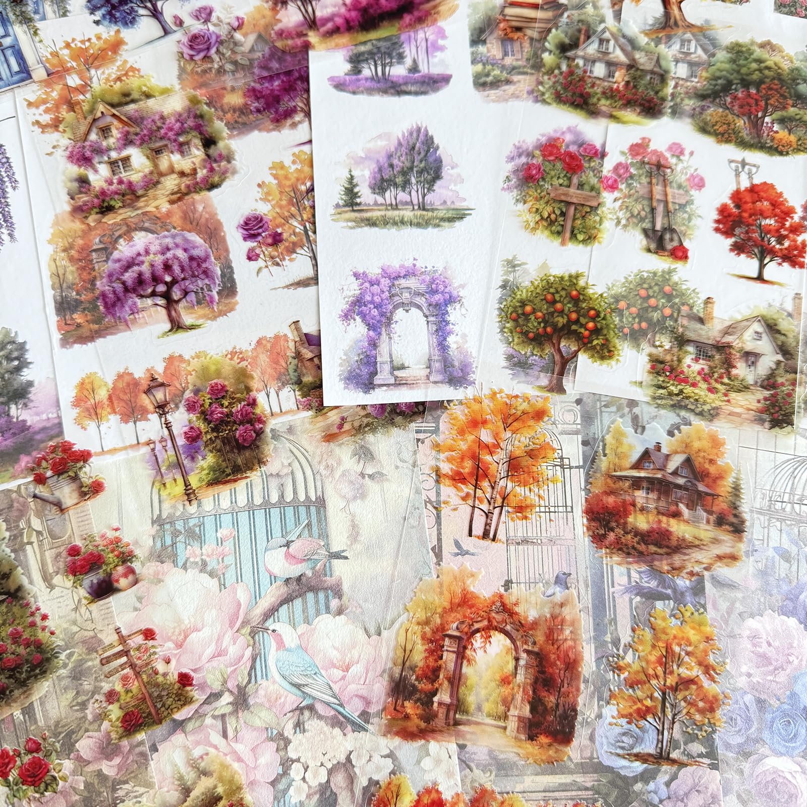 20 arkuszy naklejek kwiatowych do scrapbookingu, kwiatowe naklejki do scrapbookingu, artykuły do pamiętnika śmieci, 50 arkuszy, artykuły papierowe, do dziennika śmieci, materiałów do scrapbookingu