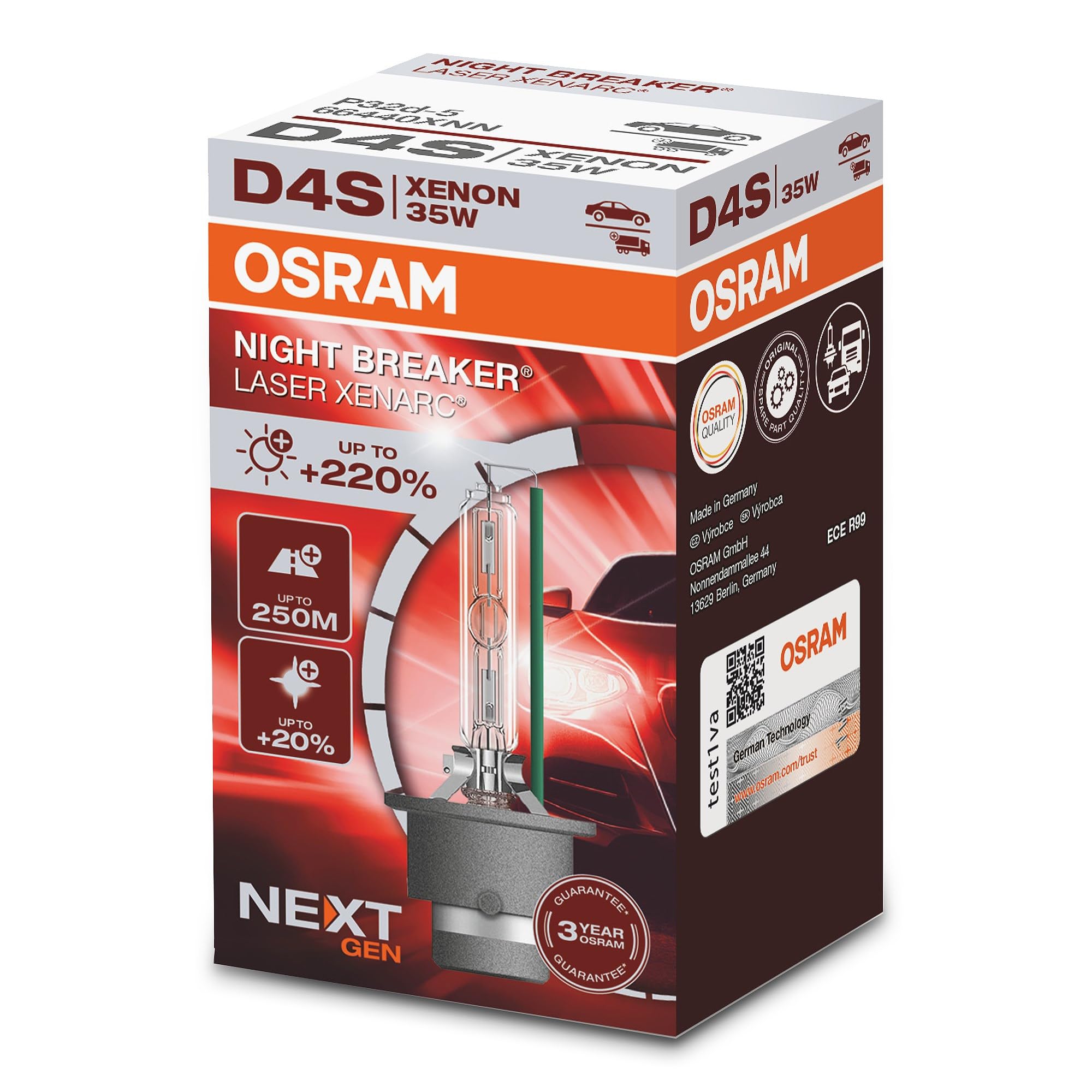 Amazon.com: OSRAM XENARC NIGHT BREAKER LASER D4S, Next Generation