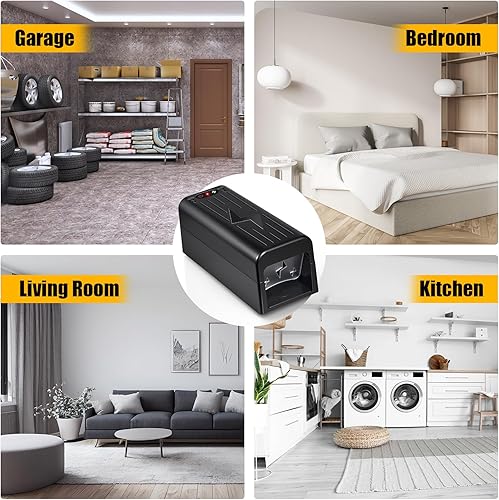 Miniatura 8 de Trampa eléctrica para ratones para interiores, exterminador reutilizable sin contacto con potente voltaje, mata eficazmente ratones en salas de