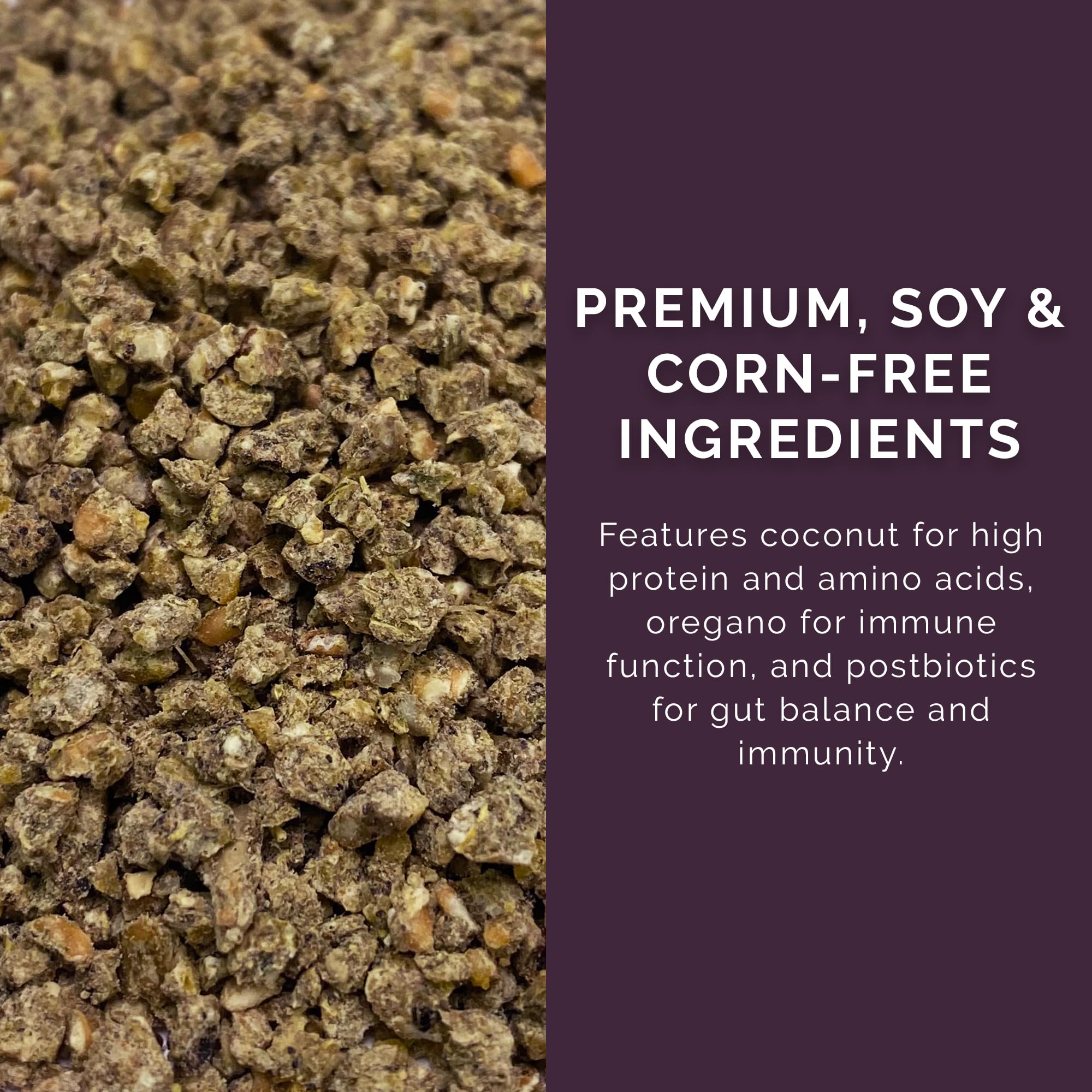 Pink Rose Organix Chick Start Crumb Feed, 25lbs - Non-GMO, High Protein Chick Feed for Strong Early Growth, 21% Protein - USDA Certified Organic Blend, Soy & Corn-Free