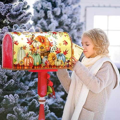 Miniatura 10 de Cubierta magnética para buzón de camión de primavera, diseño de flor de bienvenida, diseño de perro con diseño de perro y retriever, color azul,