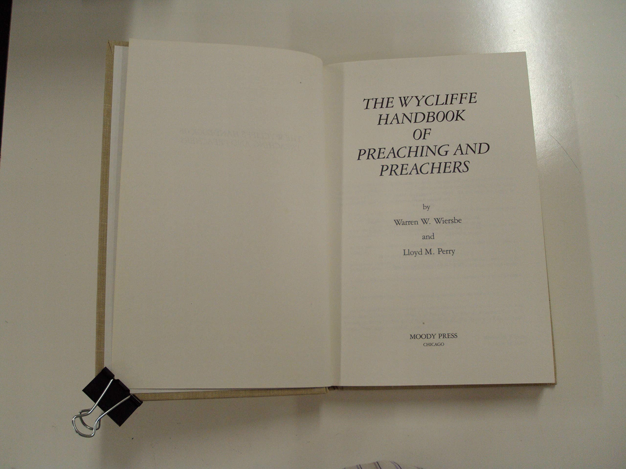 The Wycliffe handbook of preaching and preachers