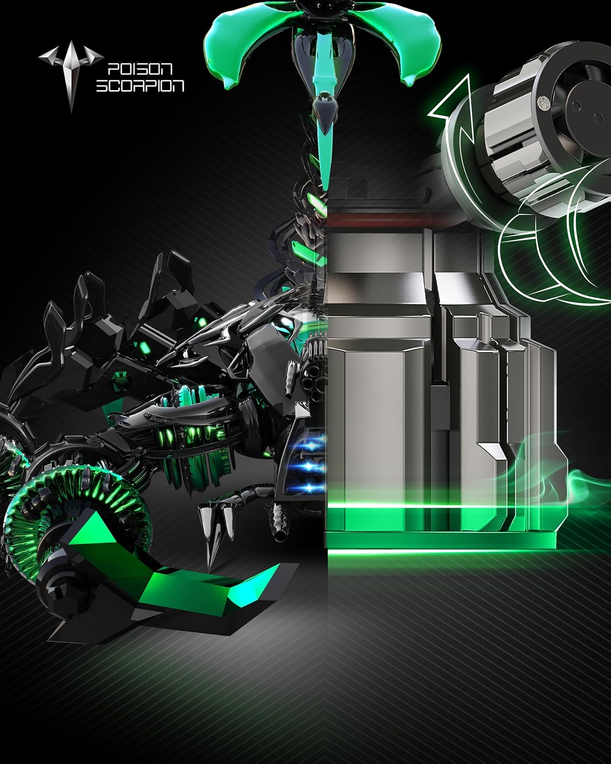 POISON SCORPION 9005+9006 Fog Lamp, 600% Brightness Upgraded White Pack of 4