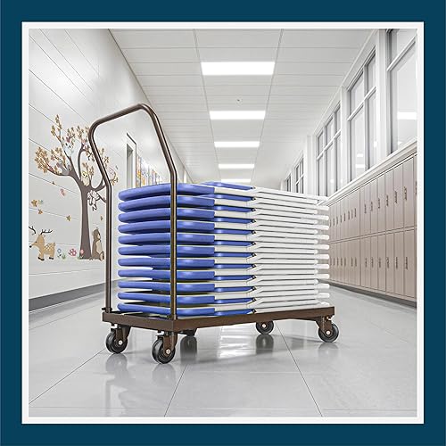 Miniatura 13 de OEF Furnishings Silla plegable Dolly. Almacena y transporta sillas de 17.75 a 18.75 pulgadas de ancho por 19.75 a 20.75 pulgadas de largo. (Combina