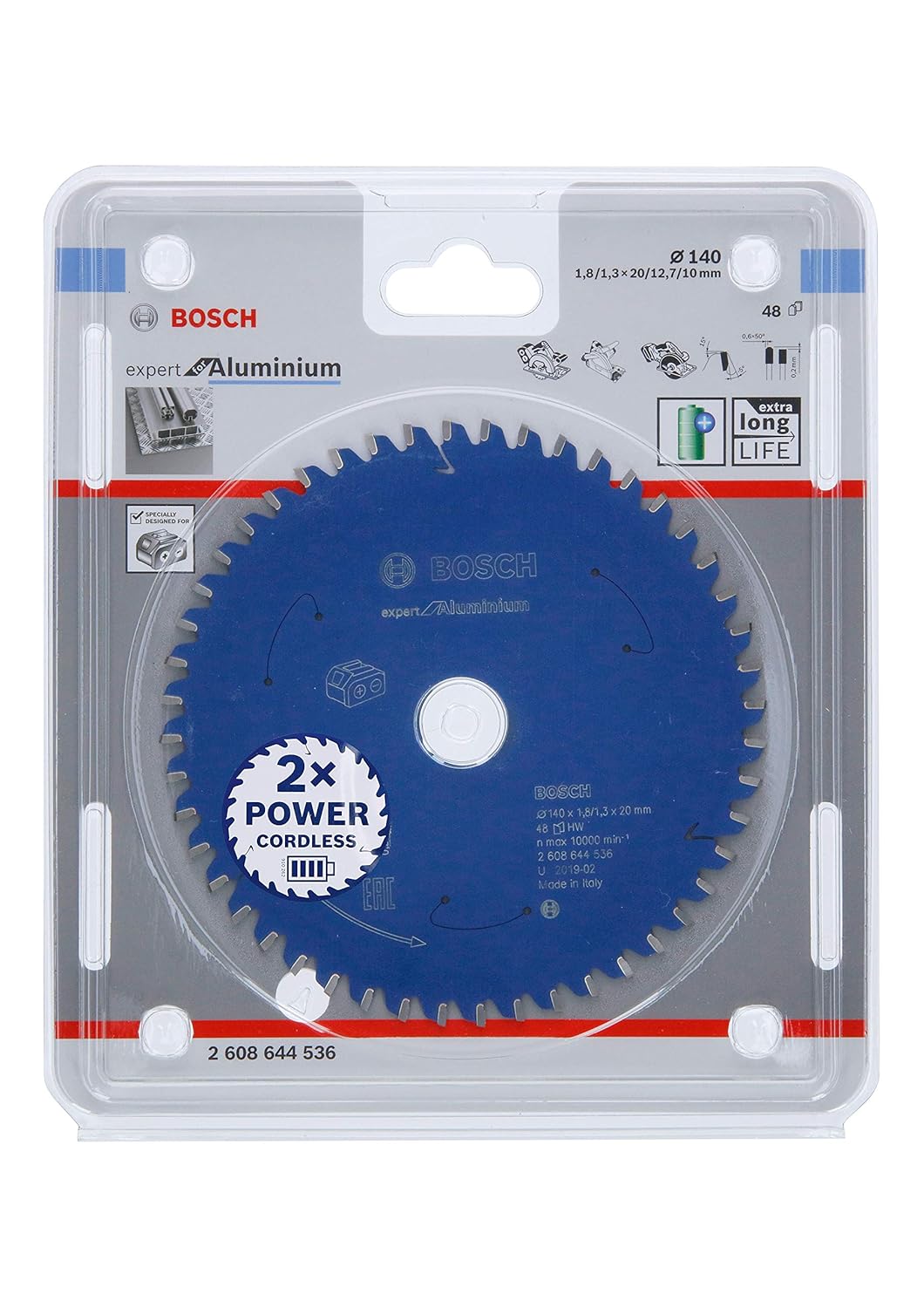 Bosch Professional Circular Saw Blade Expert (for Aluminium, 140 x 20 x 1.8 mm, 48 Teeth