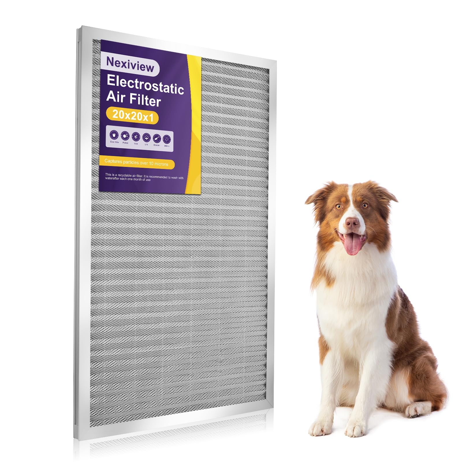 Amazon.com: Nexiview 20x20x1 Furnace Filter-MERV8, Washable