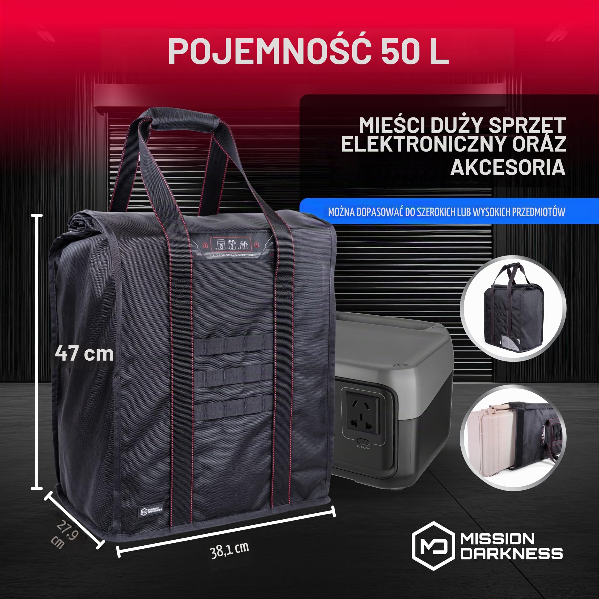 Mission Darkness T10 Faraday Bag for Computer Towers & XL Electronics (Gen 2) Device Shielding for Digital Forensics, EMP Protection, Data Security, Anti-hacking & Anti-tracking Assurance
