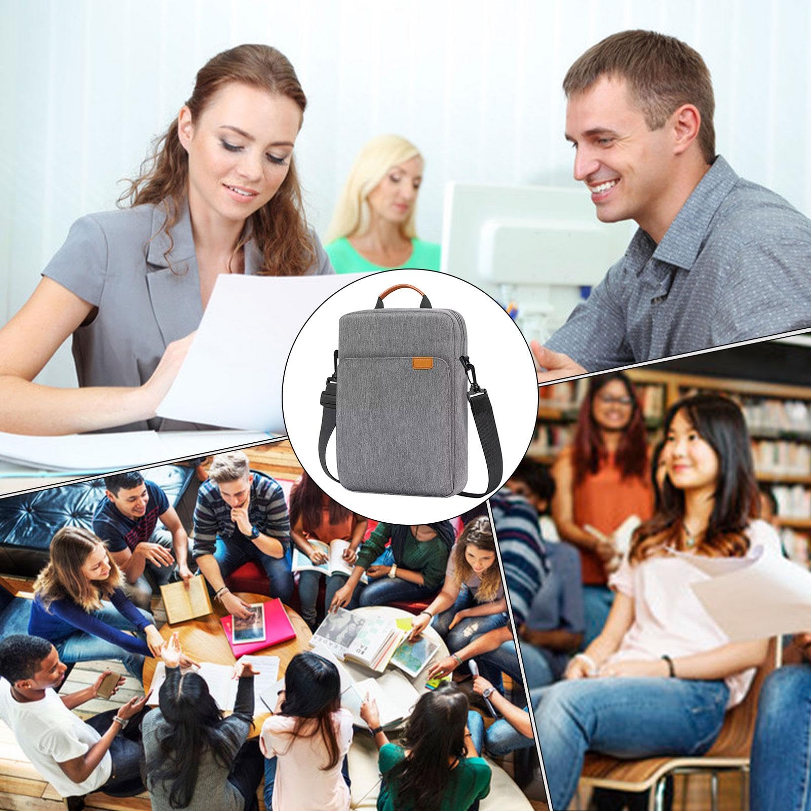 Sacoche pour Tablette, étui de Transport pour Tablette | Sac de Voyage à poignée avec bandoulière | Étui pour Tablette, Pochette de Protection, Sac pour Tablette de 13 Pouces pour l'école