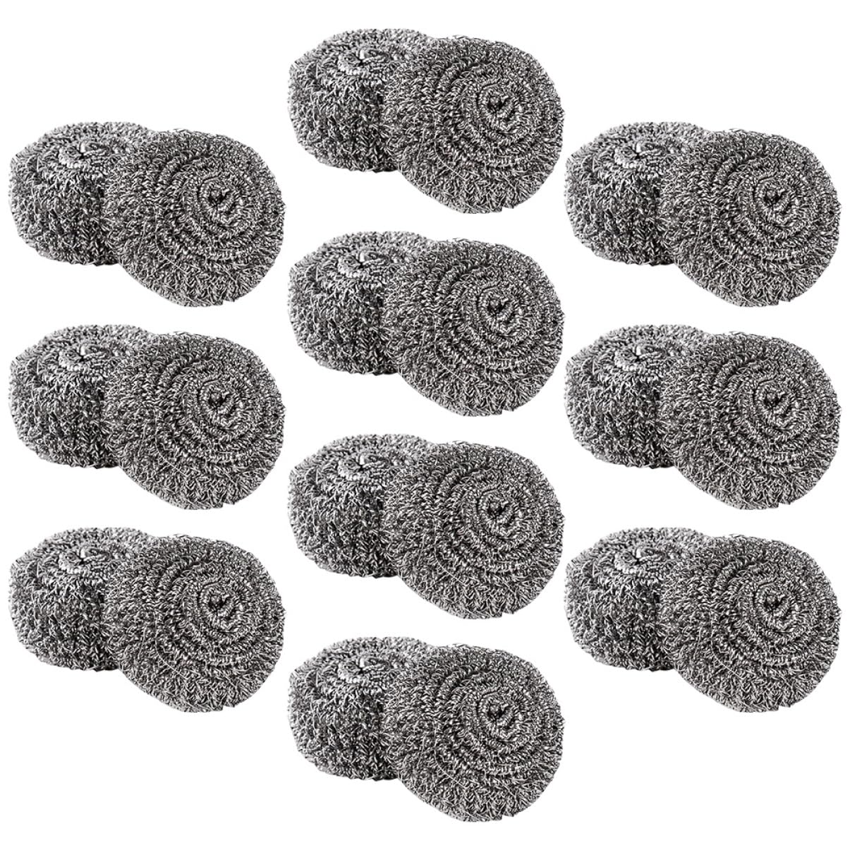 SOLUSTRE 20piezas Bola De Limpieza De Acero Inoxidable Bola De Alambre para Limpieza De Sartenes Esponja Metálica para Ollas Unidades para Lavavajillas y Cocina