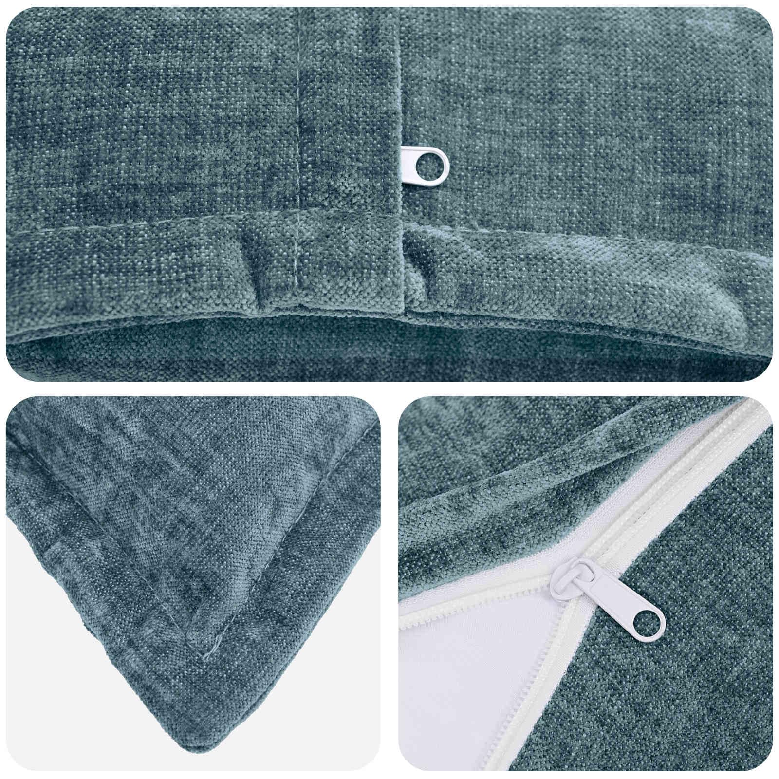 vidaXL Kissenbezug 12 STK. Houten Blau 45 x 45 cm Chenille-Stoff