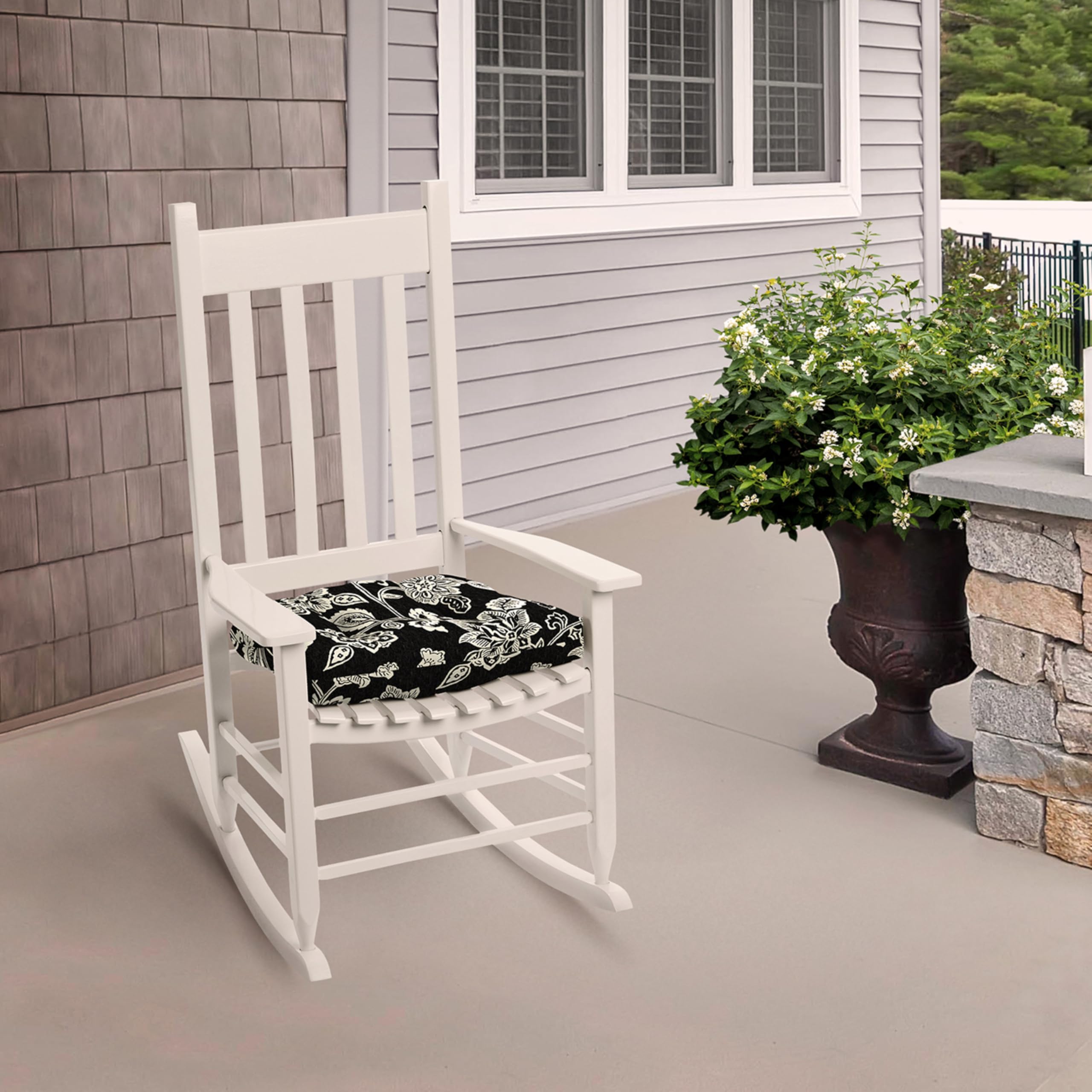 Arden Indoor/Outdoor Rocking Chair Or Wicker Chair Cushion, 2-Pack, 20 x 18, Water Repellent, Rain Proof, Fade Resistant Cushion for Rocking Or