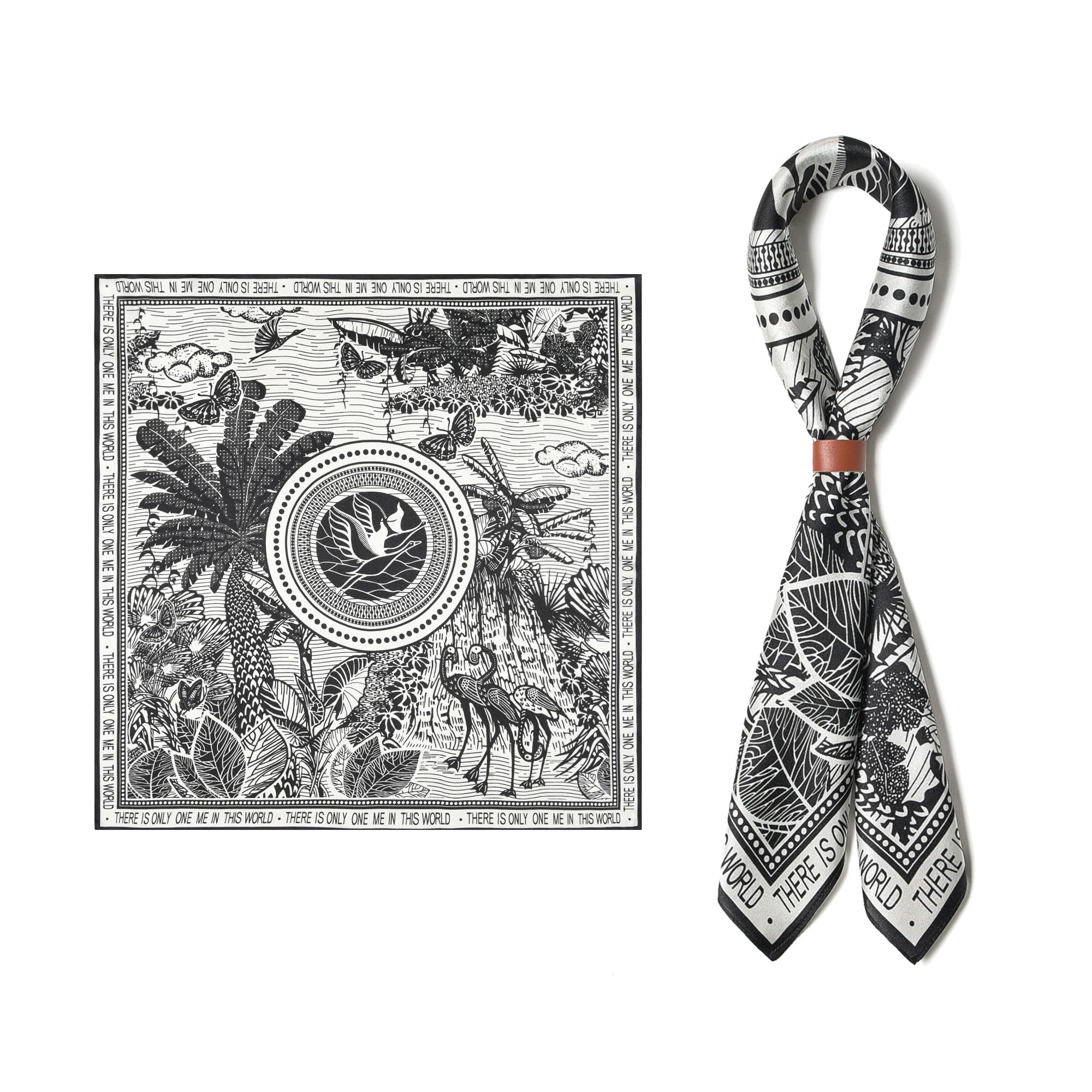 Men's 100% Mulberry Silk 21"x21" Scarf, Light-weight Versatile, Gift Packed