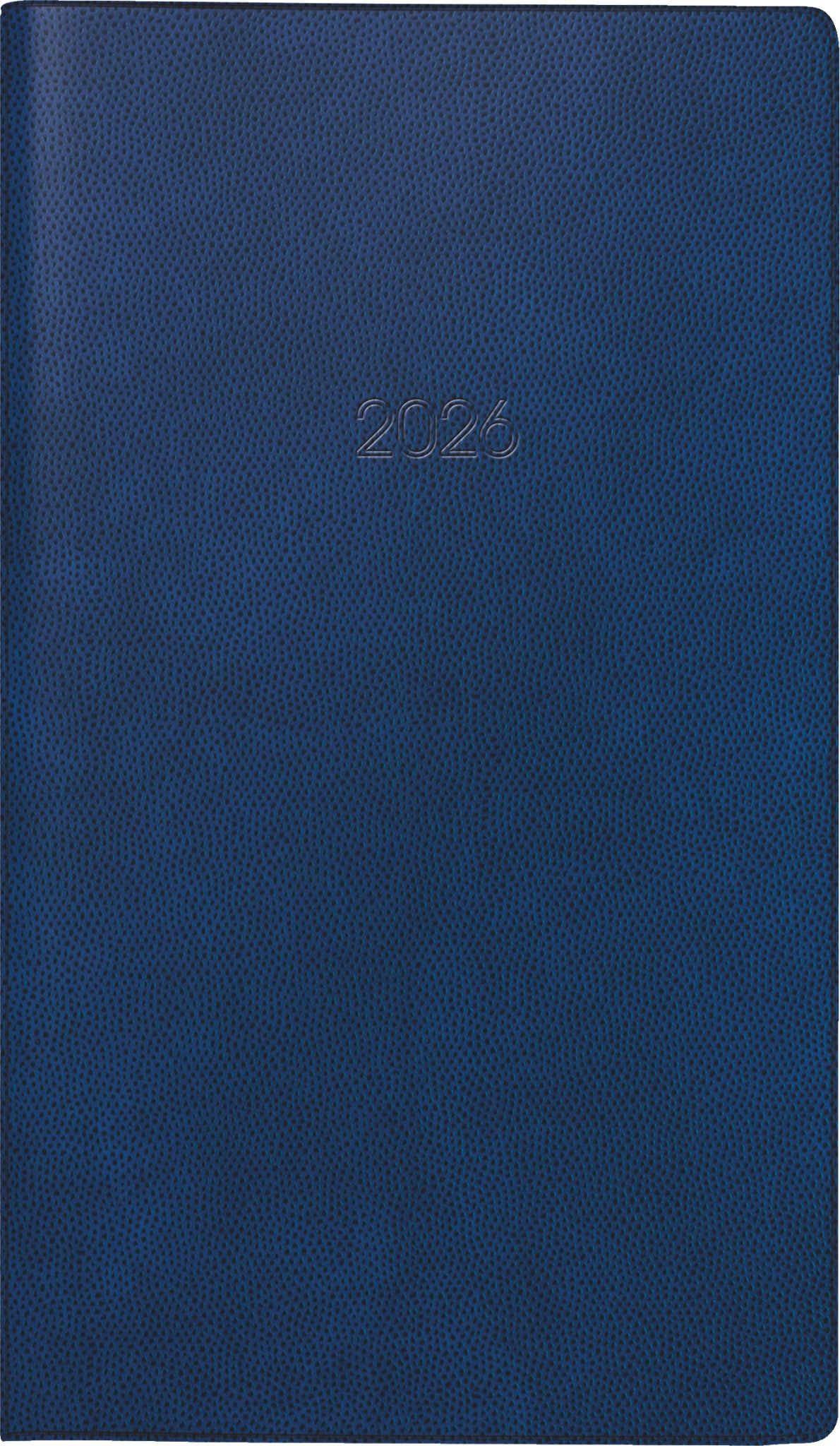 BRUNNEN Pocket Calendar Model 746 2026 | A6, Plastic, Dark Blue
