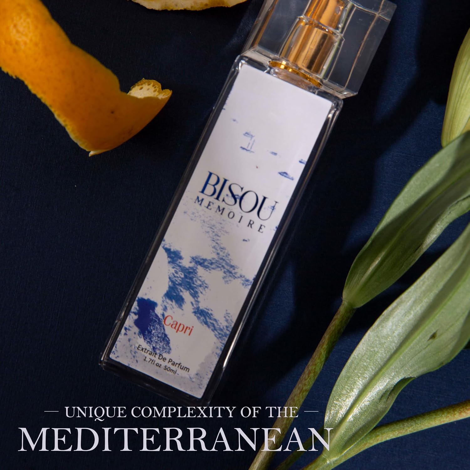 Capri Extrait de Parfum, Unisex Perfume with Lemon Sea Notes Bergamot Sage Rose Patchouli Celery, Fresh Citrus Aquatic Scent, 50 ml