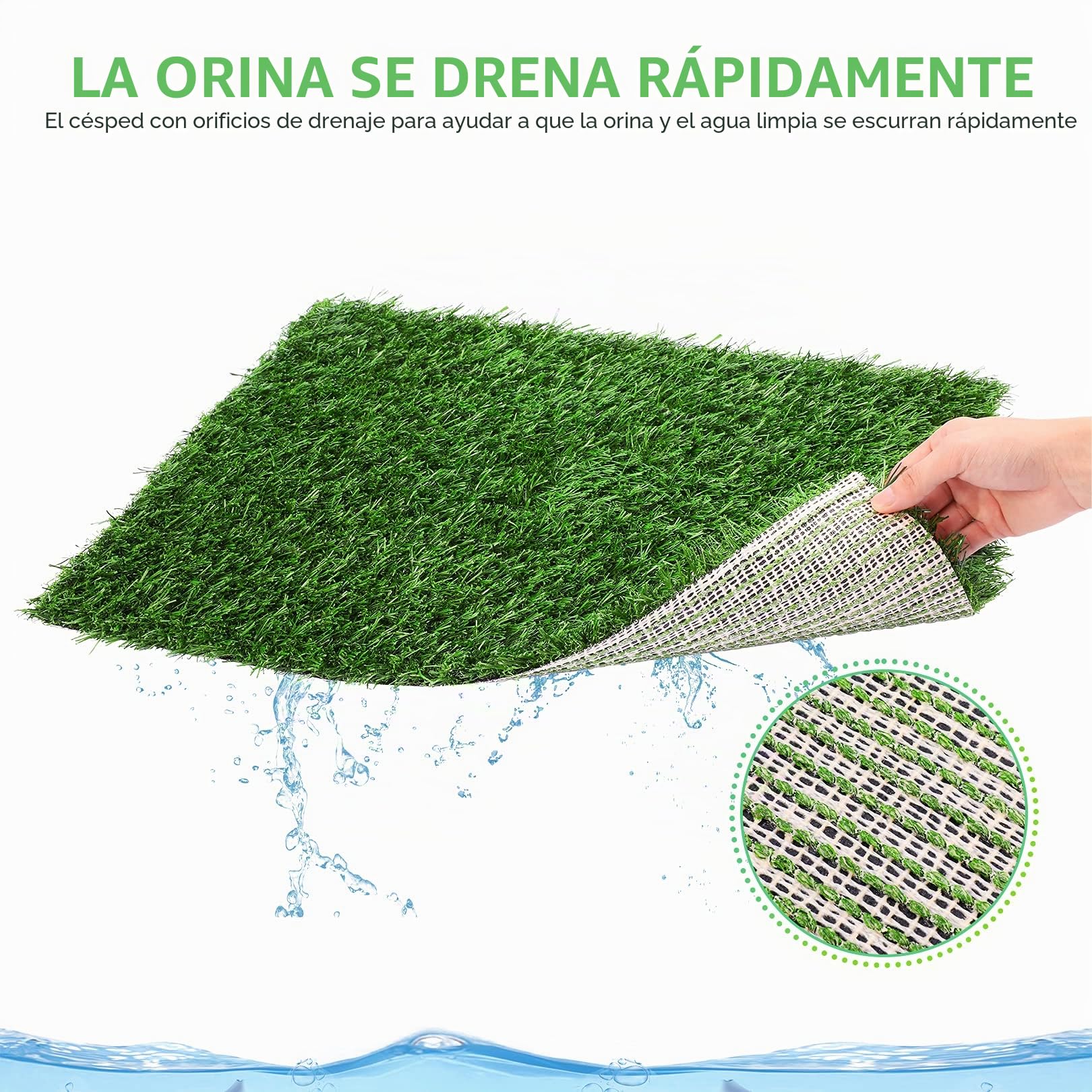 Sailnovo - Inodoro para Perros, Inodoro para Cachorros, Base de Entrenamiento con césped Artificial, 3 Capas, Orinal de Entrenamiento para Perros pequeños, Grandes y Mayores