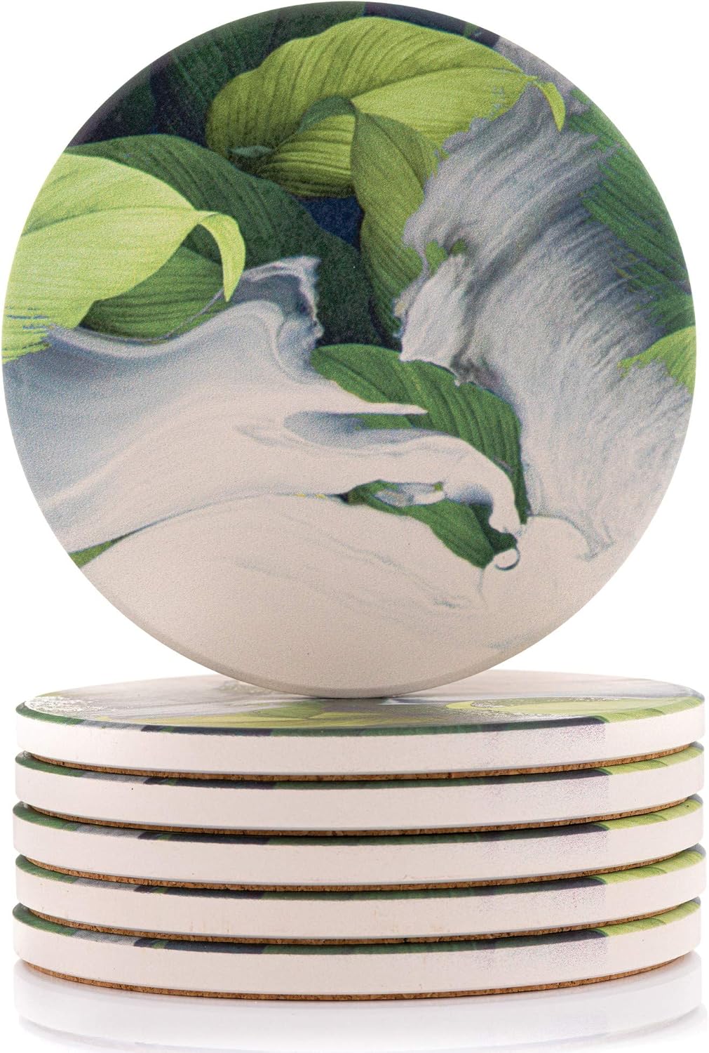 Exclusive Discount π₯ Coasters for Drinks Absorbent, 6 Pieces Ceramic Stone Coaster with Cork Scratch Protection for Cups and Glasses, 4 inches Drink Coasters, Green Leaves, Nasema Kitchen π Crazy Deals Coasters for Drinks Absorbent, 6 Pieces Ceramic Stone Coaster with Cork Scratch Protection for Cups and Glasses, 4 inches Drink Coasters, Green Leaves, Nasema Kitchen