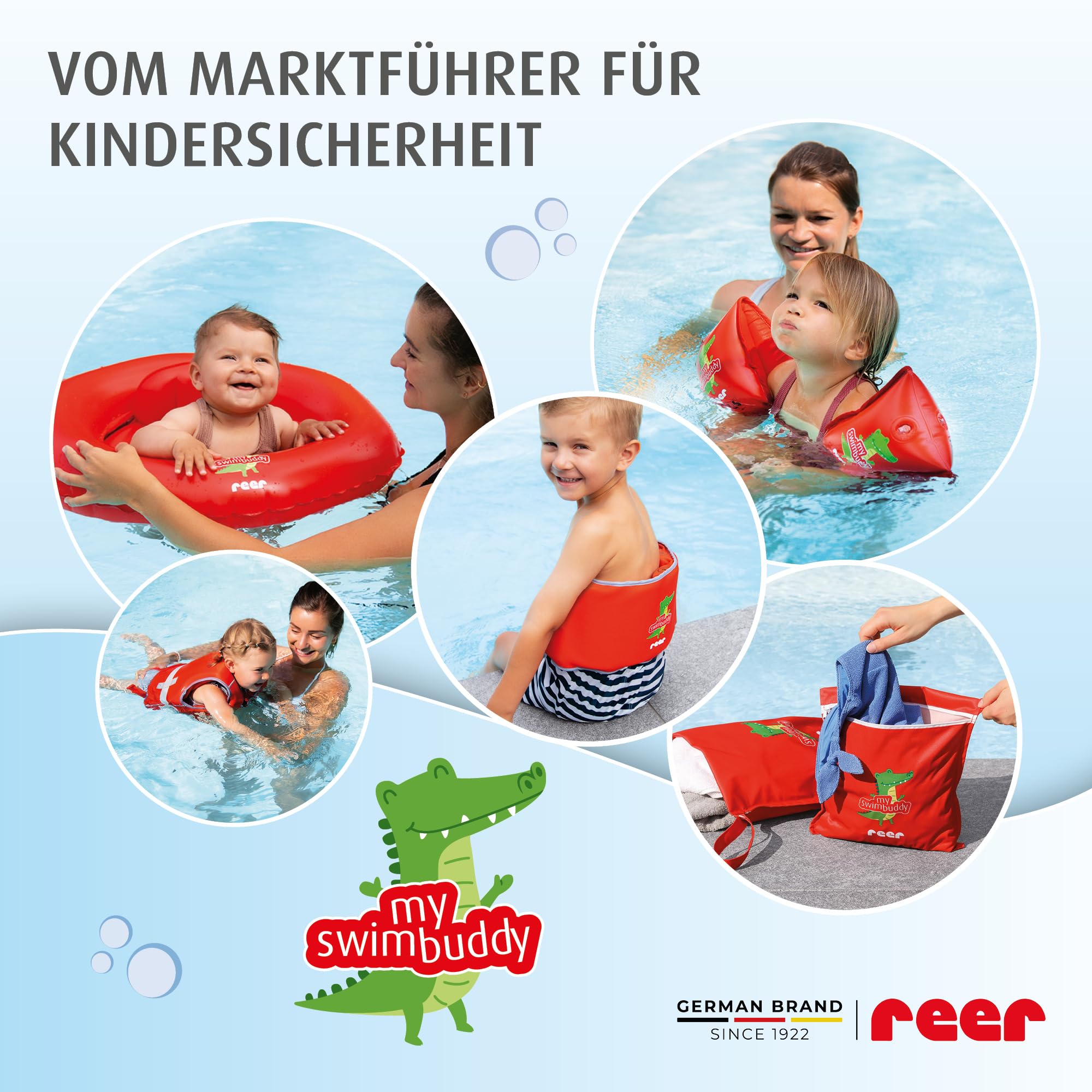 reer myswimbuddy pas do pływania | pomoc w pływaniu dla dzieci i małych dzieci | indywidualne dopasowanie | bezpieczna nauka pływania | 15-30 kg