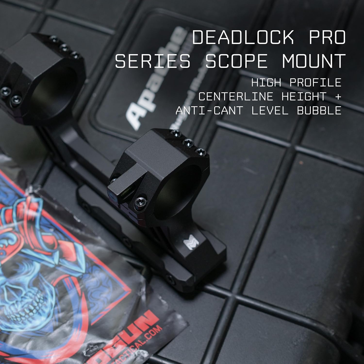 Monstrum Deadlock Series High Profile Scope Mount with Level Bubble | 1.93 inch Center Height | 30 mm Diameter
