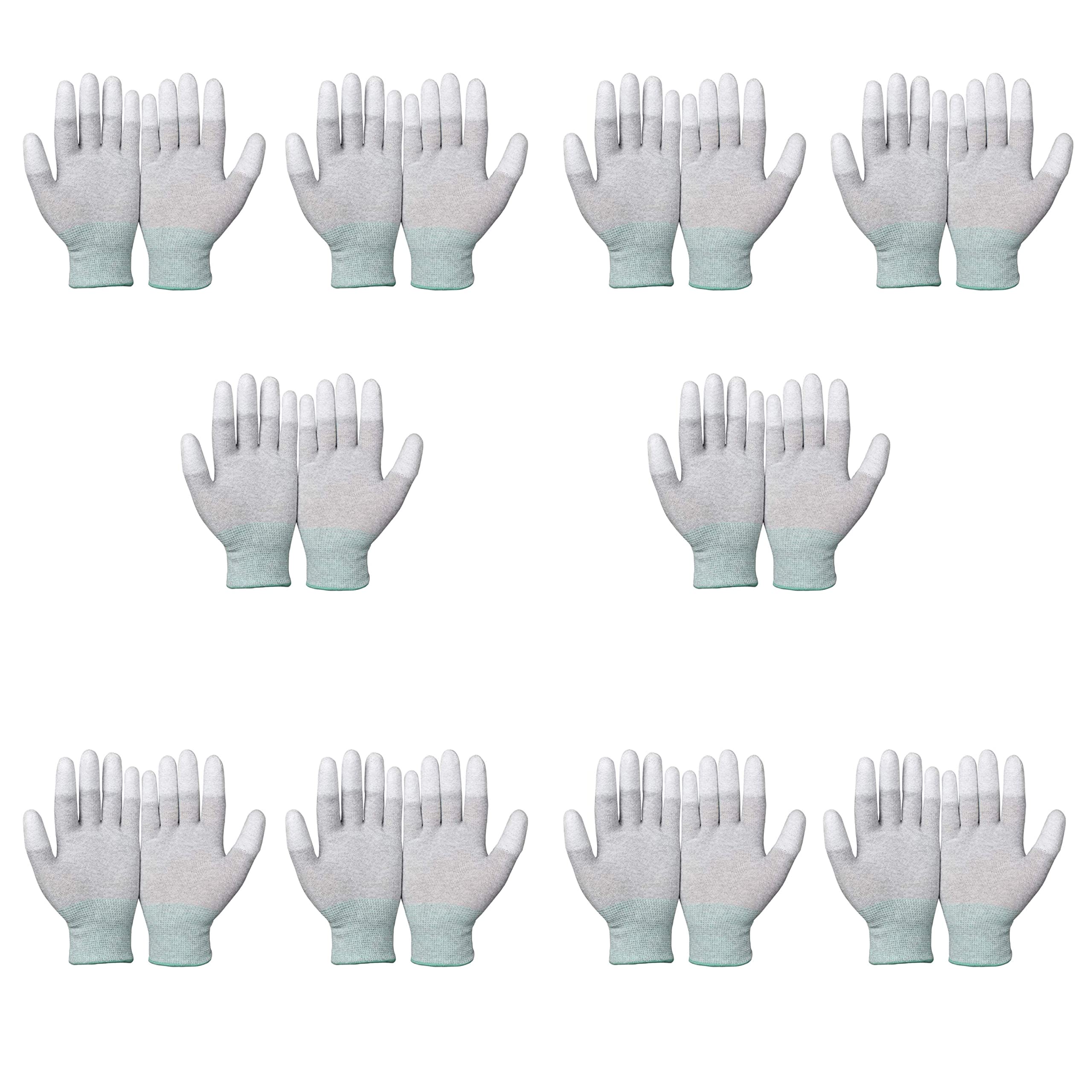 Carbon Fiber ESD Gloves Anti-Static PU Fingertip Coated Non-Slip Gloves for PCB Assembly and Lab Works [Pack of 10 Pairs] (B09HPLZLJ8) Amazon Price History, Amazon Price Tracker