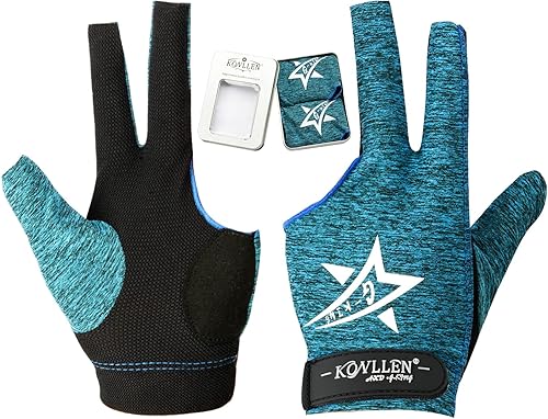 Miniatura 12 de KONLLEN Billiards Gloves for Left Hand/Right Hand L/XL Pool Gloves Professional Non-Slip Adjustable Breathable Snooker Gloves Popular Sizes for Men