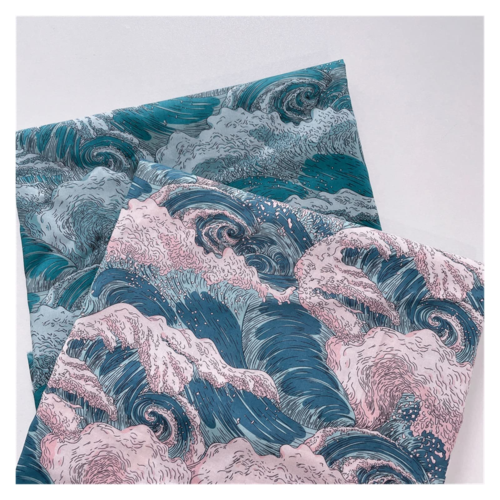 50x145 cm de Tela Poplin de algodón for niños de Vestidos de Tela de Costura Bricolaje Medidor Hecho a Mano Telas (Color : Blue 50x145cm)