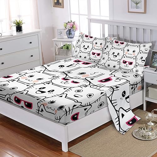 Miniatura 189 de CVHouse Juego de sábanas de mariposa arcoíris tamaño individual para niñas, niños, adolescentes, juego de ropa de cama de 4 piezas con 1 sábana